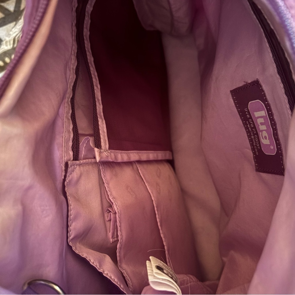 Lug Purple Quilted Shoulder Bag with Adjustable Straps - Picture 5 of 9